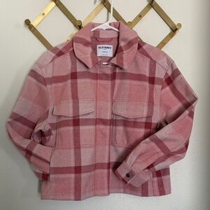 Old Navy Flannel Cropped Jacket